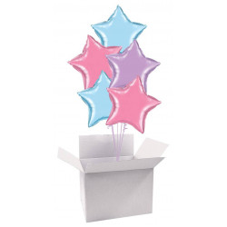 18″ / 46cm Balloon Bundle Pastel Star Bouquet